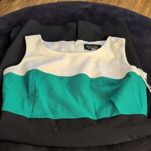 Black Label Tealand White Color Block Dress